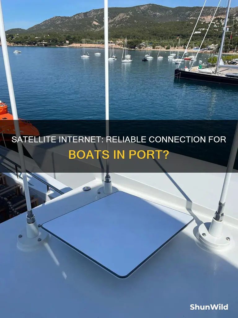 does satalight internt work on a boat in port