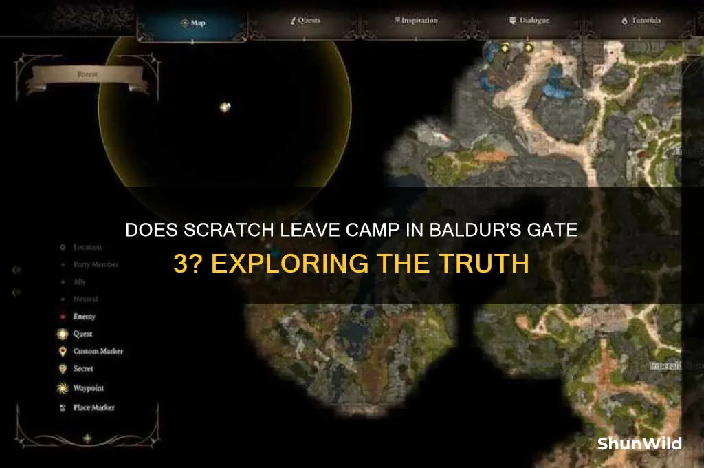 does scratch leave camp bg3
