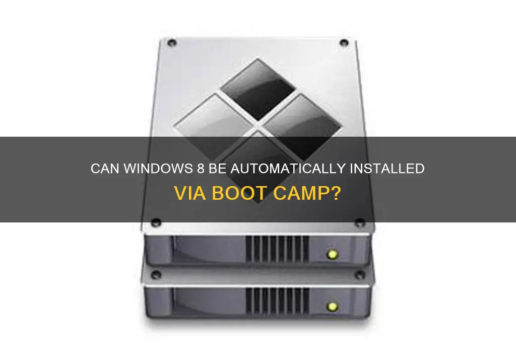 does windows 8 automatically install using boot camp