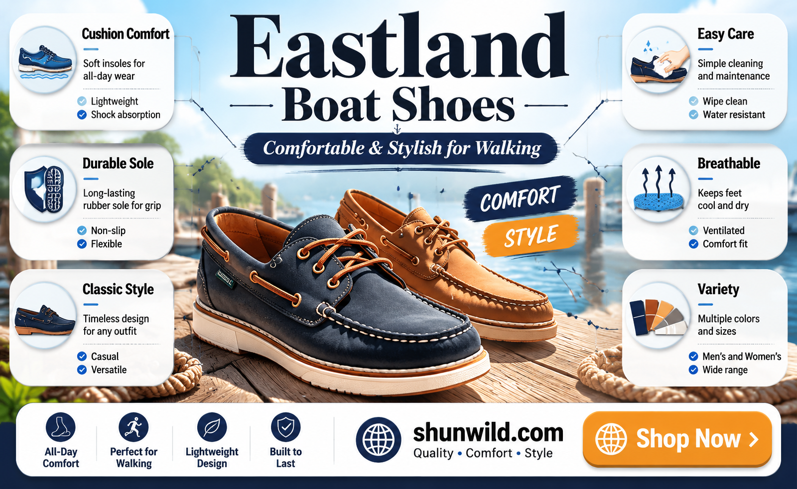 are eastland boat shoes good to walk in