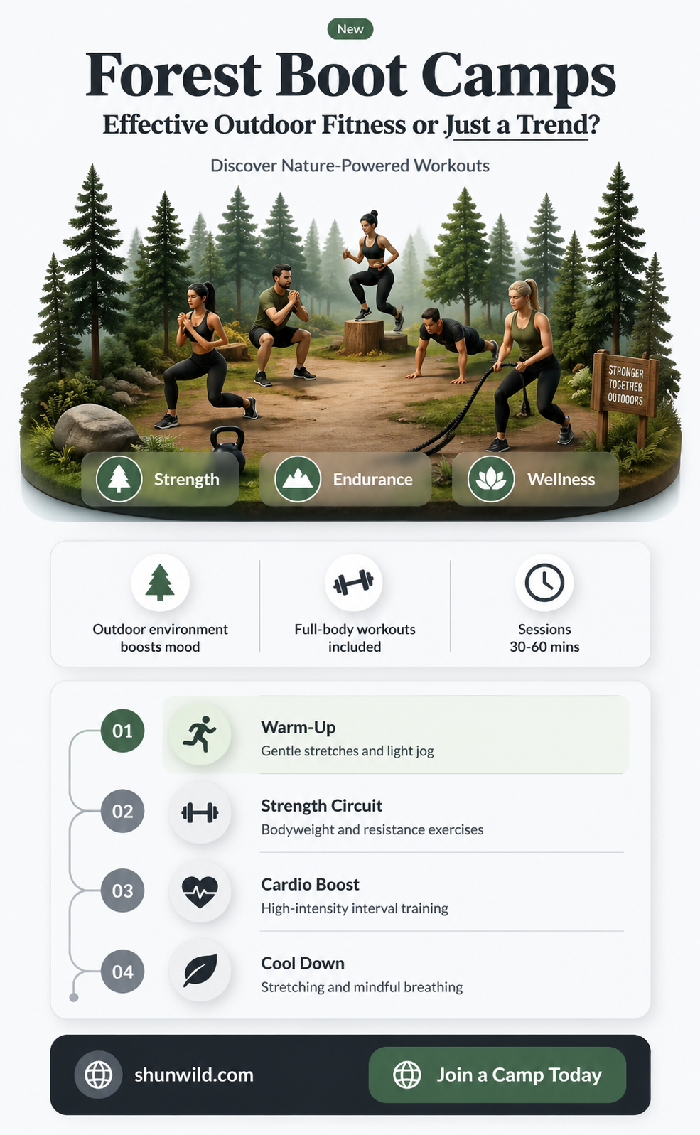are boot camps in forests