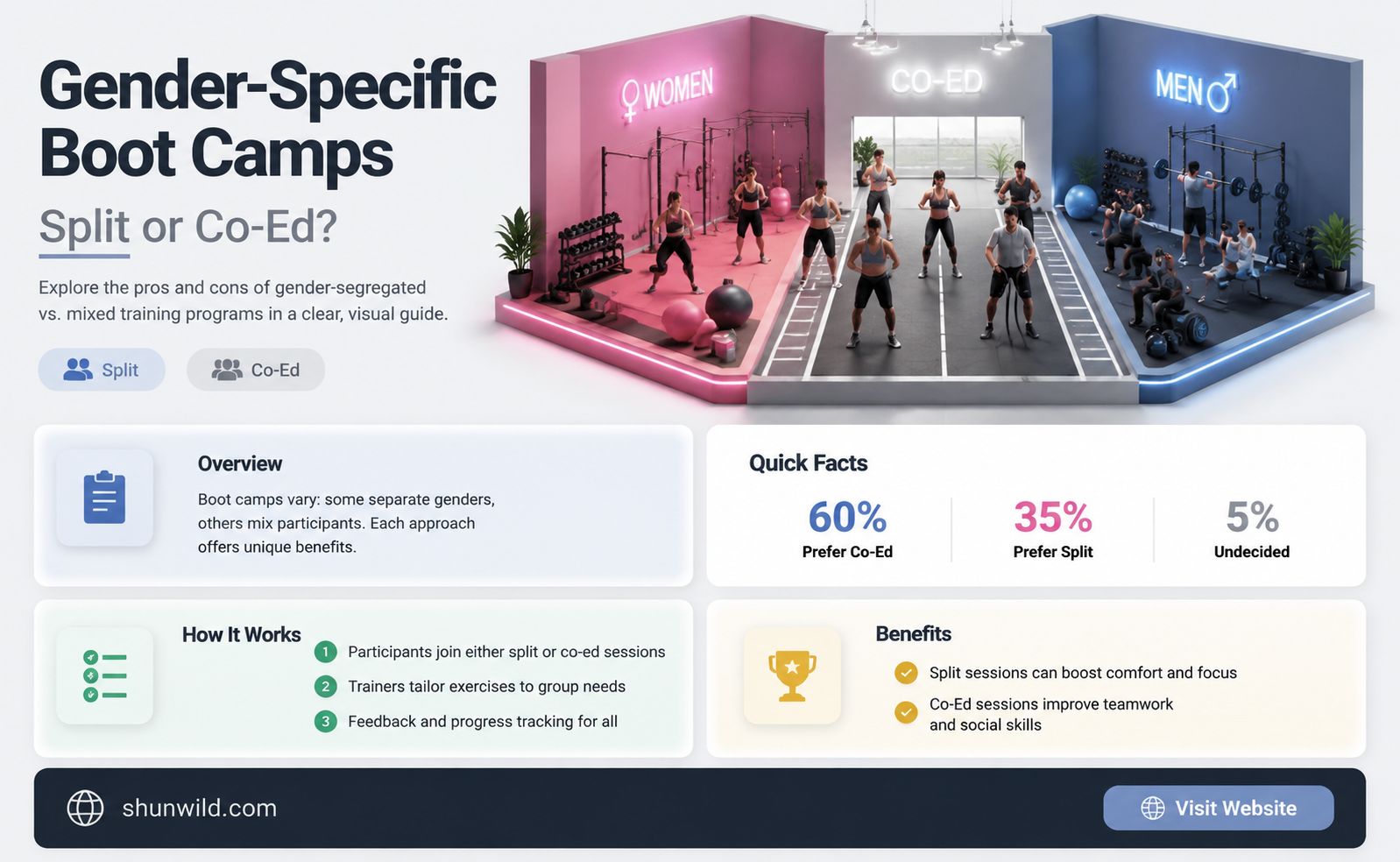 are boot camps split by gender