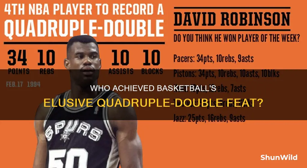 has anybody had a quadruple double in basketball