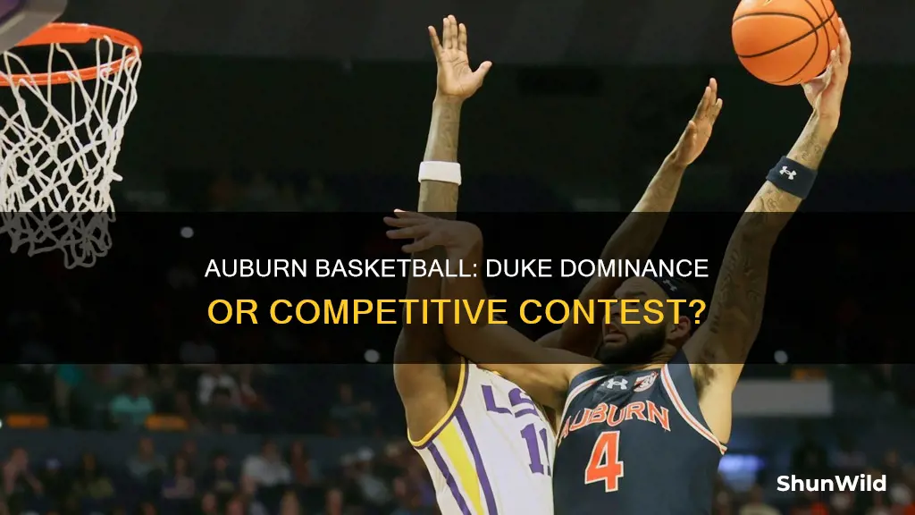has auburn basketball record against duke