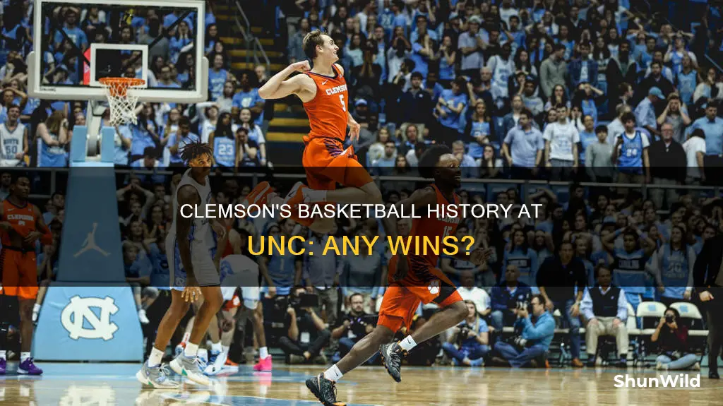 has clemson basketball ever won at unc
