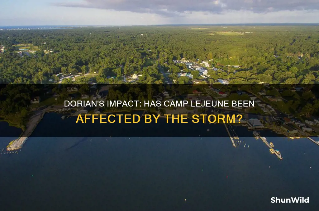 has dorian hit camp lejeune
