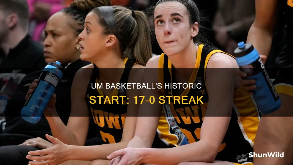 has um basketball ever started 17 and 0