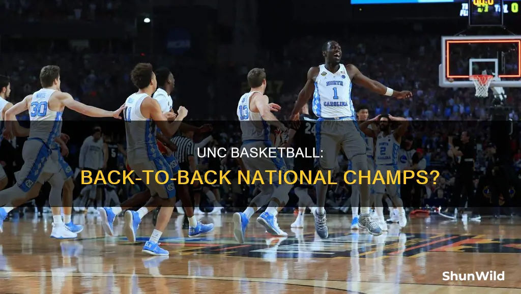has unc basketball won national ch twice in row
