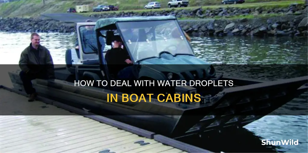 have water droplets hanging from boat fiberglass inside cabin