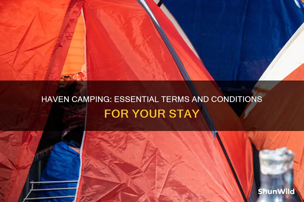 haven camping terms and conditions