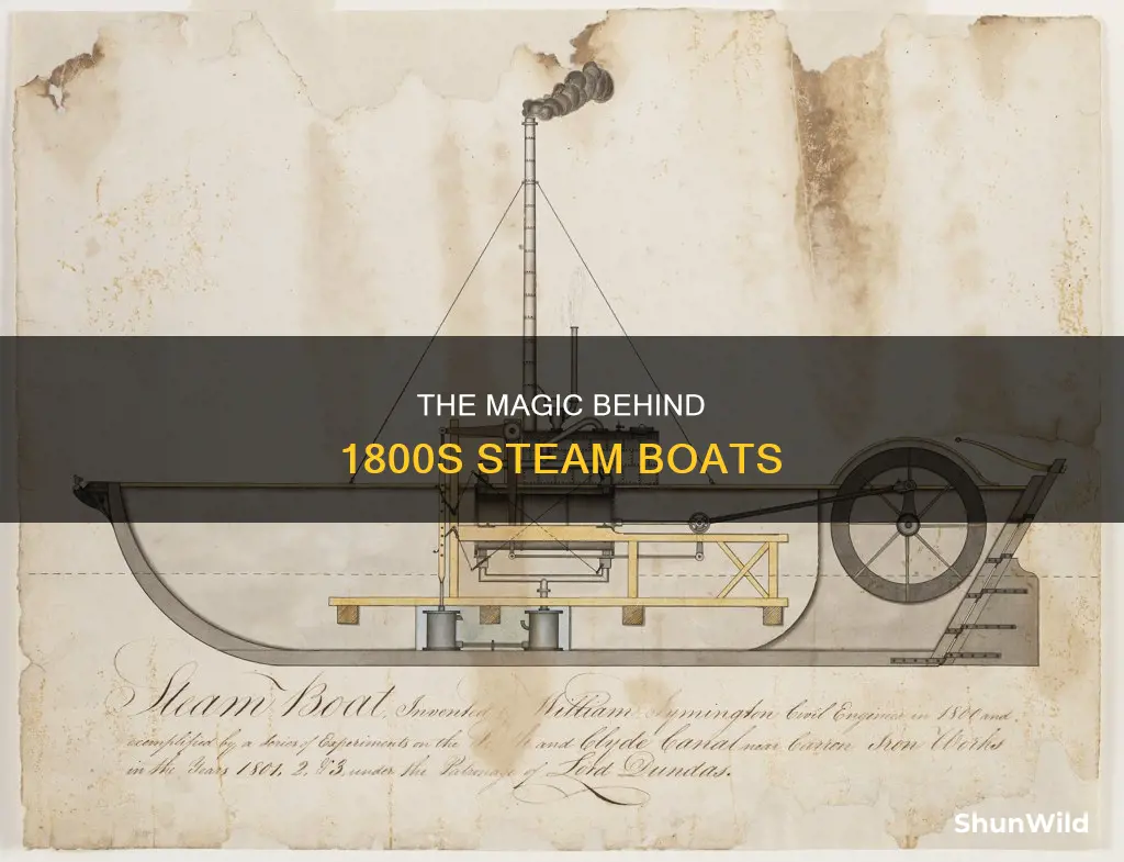 how a 1800 steam boat works