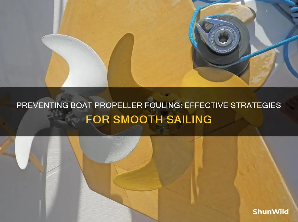 how best to prevent fouling of a boat propeller