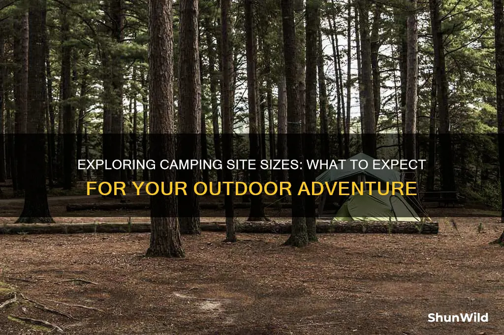 how big are camping sites