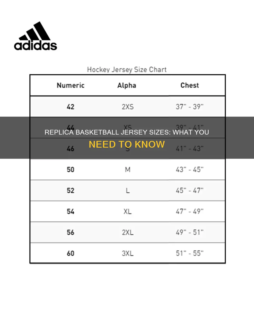 how big are replica basketball jerseys