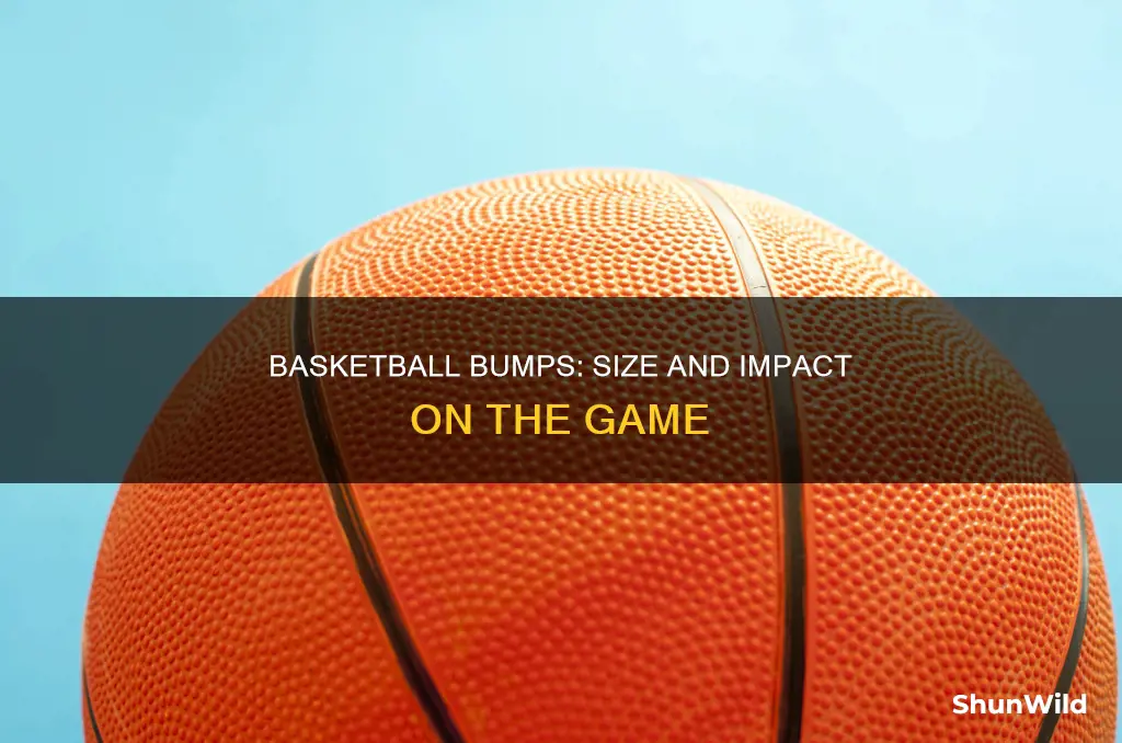 how big are the bumps of a basketball