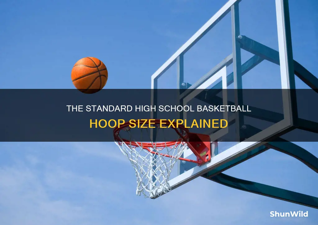 how big is a high school basketball goal