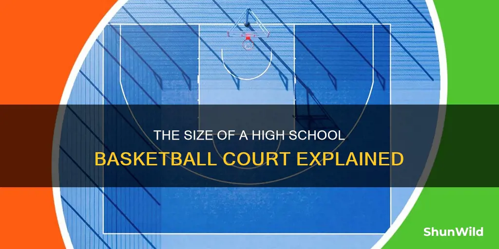 how big is a high school basketball