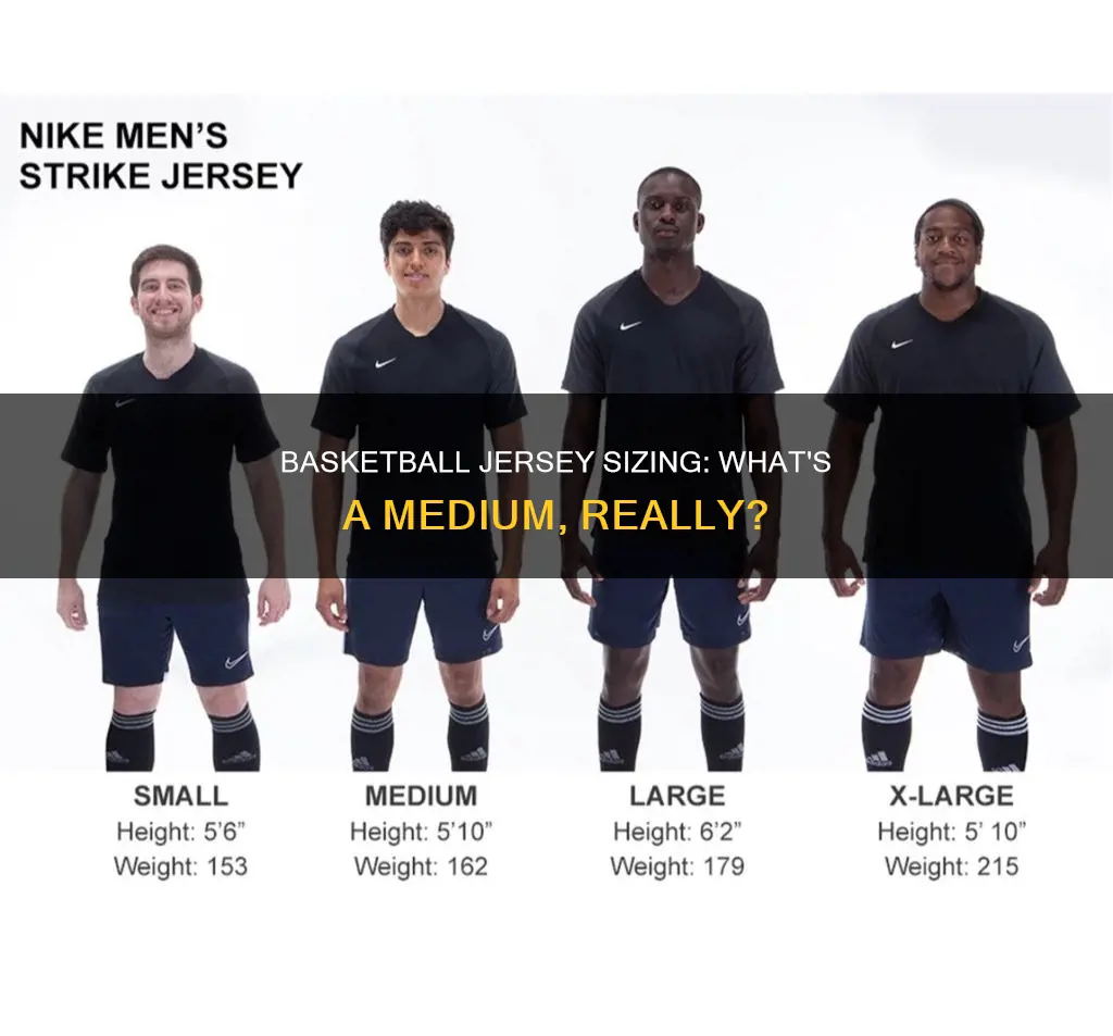 how big is a medium basketball jersey