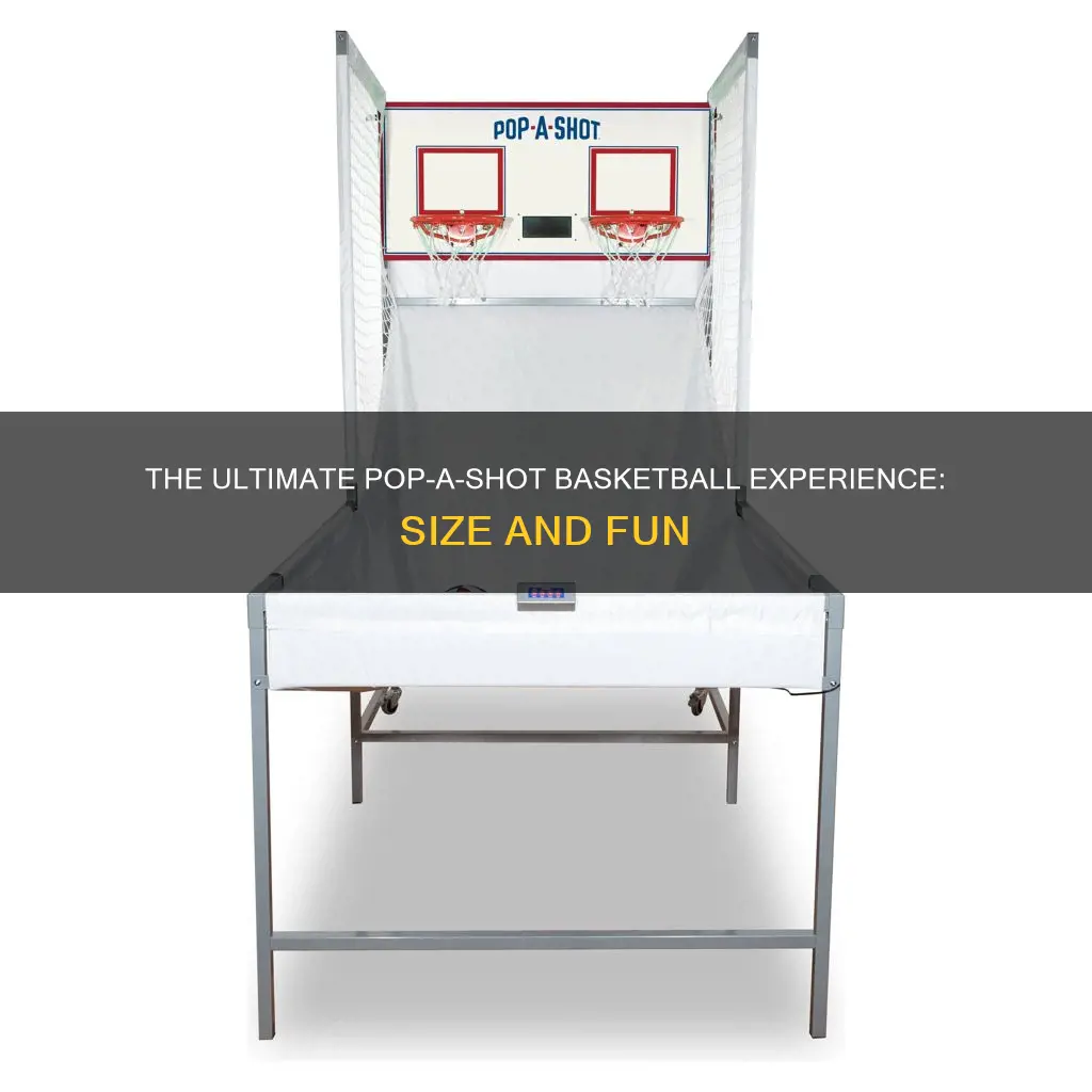 how big is a pop a shot basketball