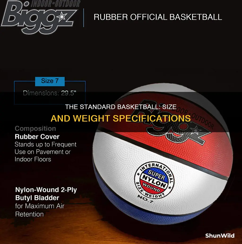 how big is a regualtion basketball