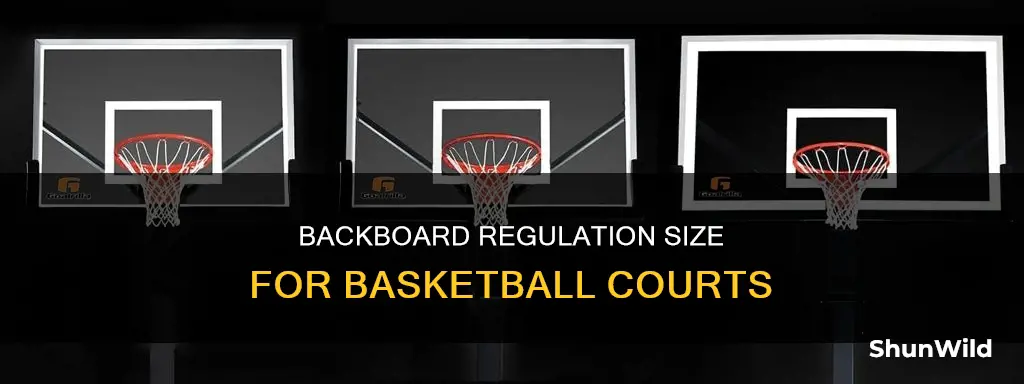 how big is a regulation backboard for basketball