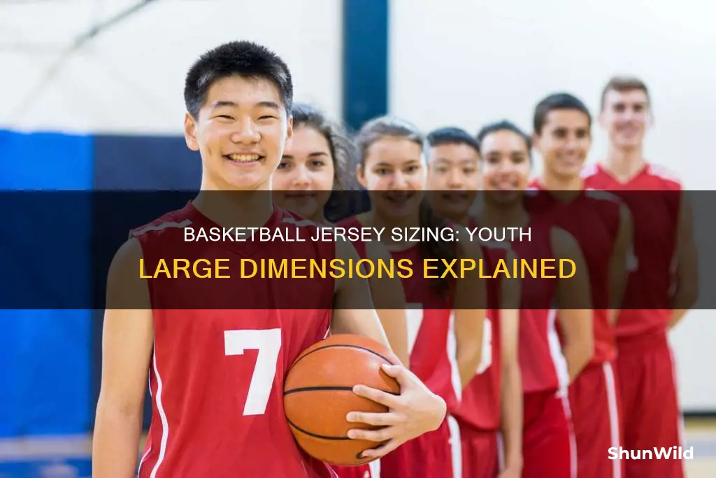how big is a youth large basketball jersey