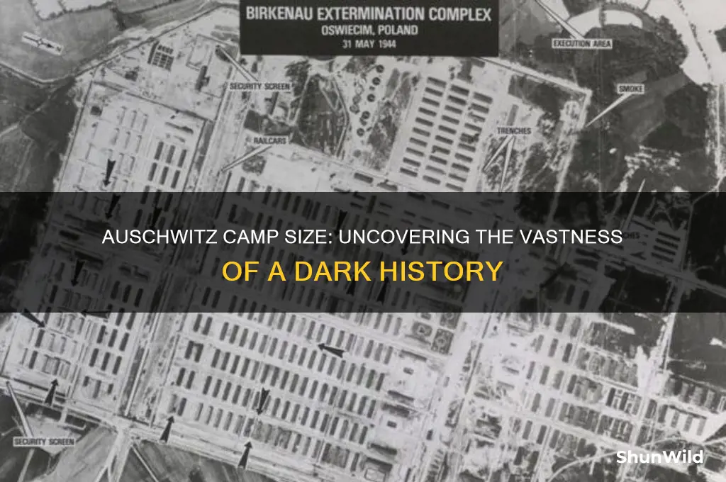 how big is auschwitz camp