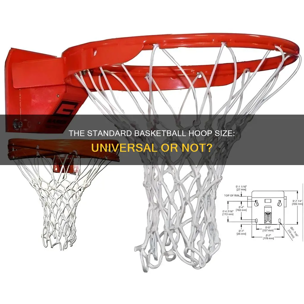 how big is basketball ring