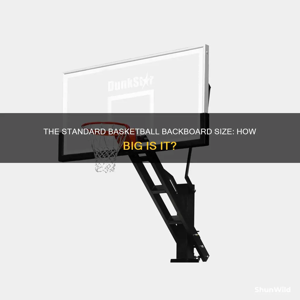 how big is regulation basketball backboard