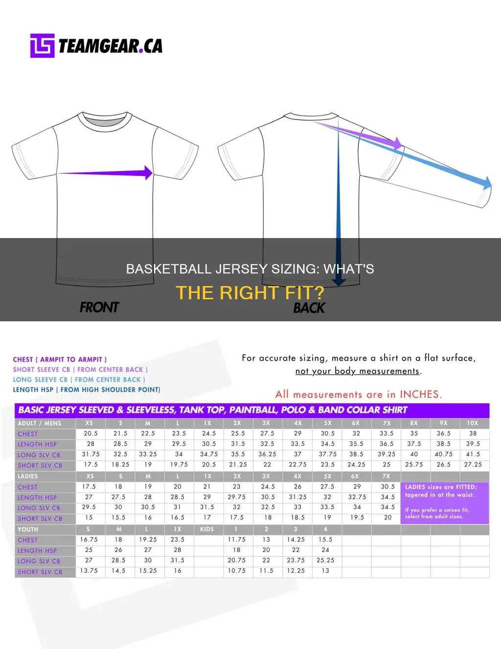 how big should basketball jersey be