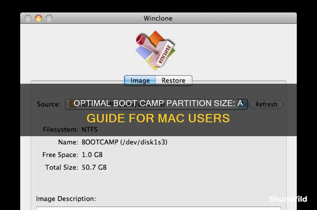 how big should i make boot camp partition