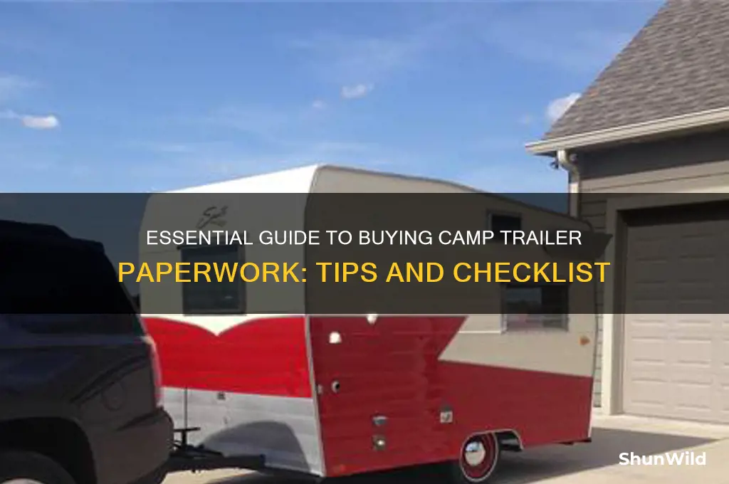 how buy camp trailer paperwork