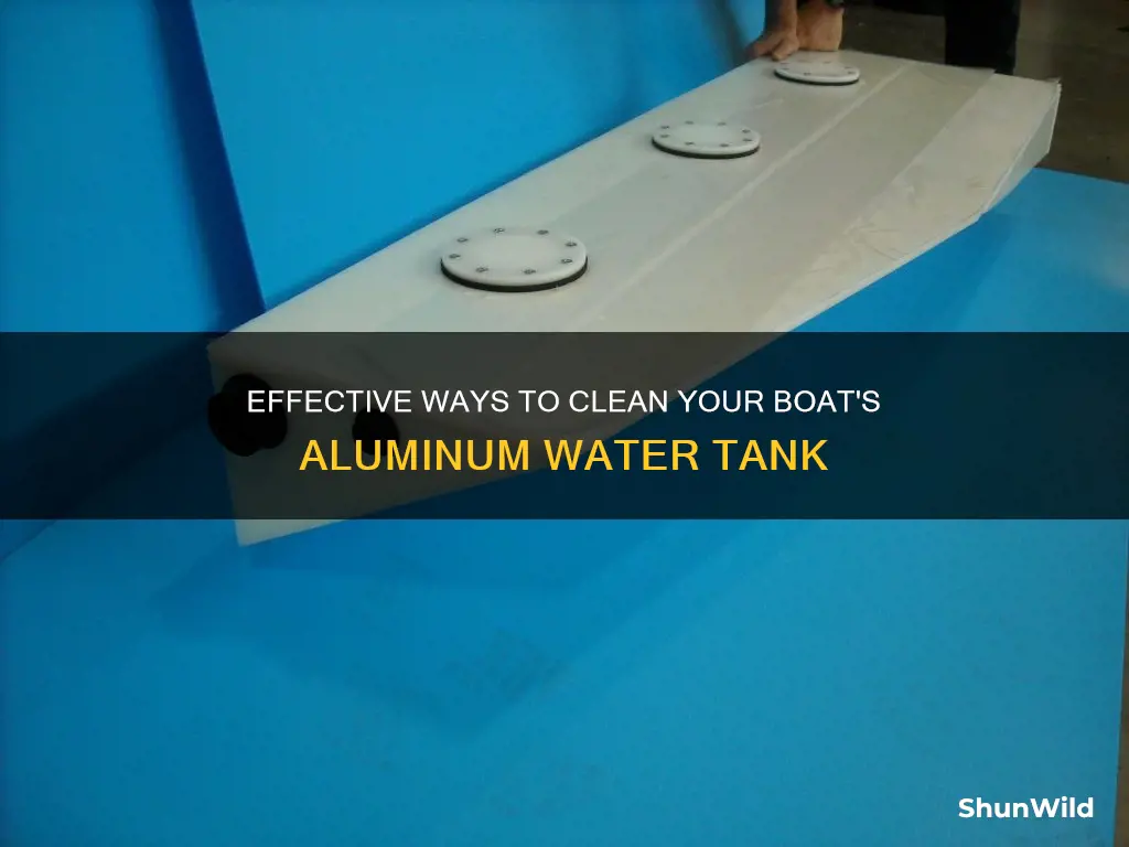 how clean inside aluminum water tank on boat