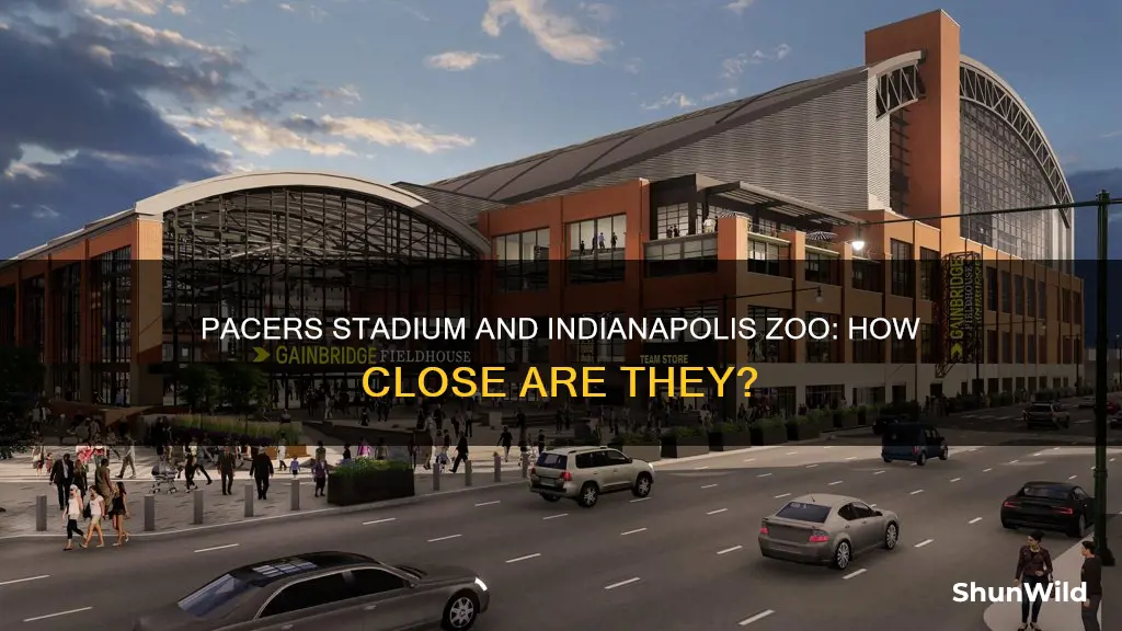 how close is pacers basketball stadium to indianapolis zoo