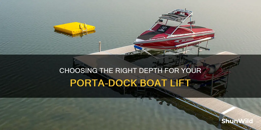 how deep for porta-dock boat lift