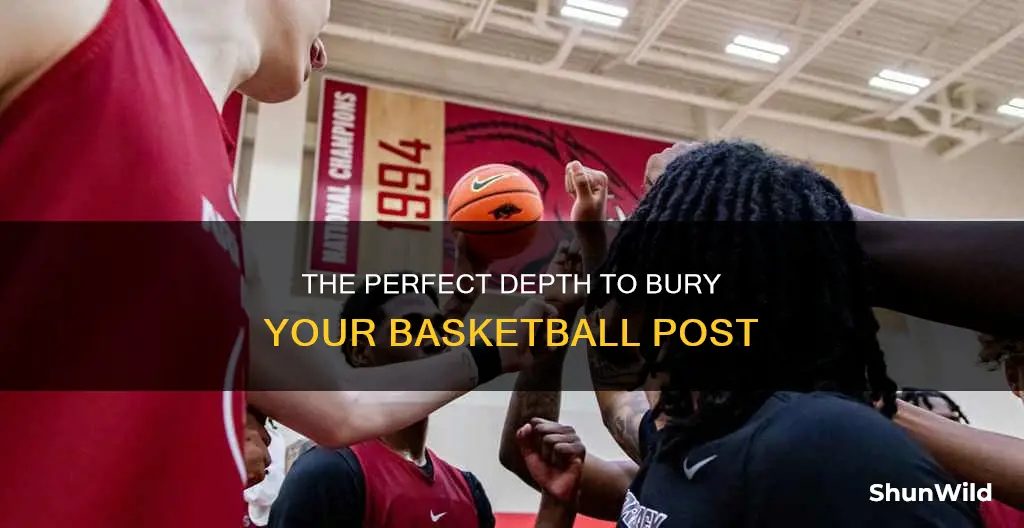 how deep to bury a basketball post