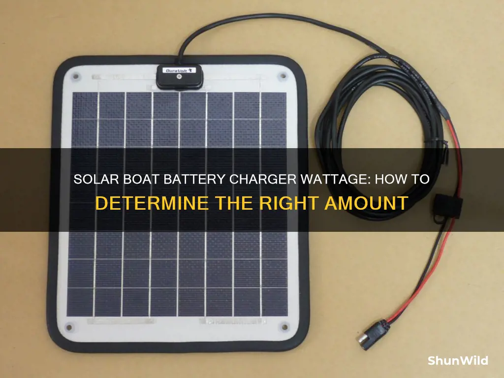 how determine wattage for solar boat battery charger