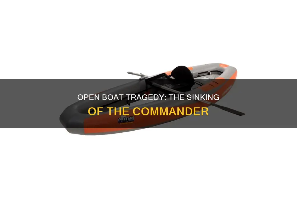 how did the commandor sink in open boat