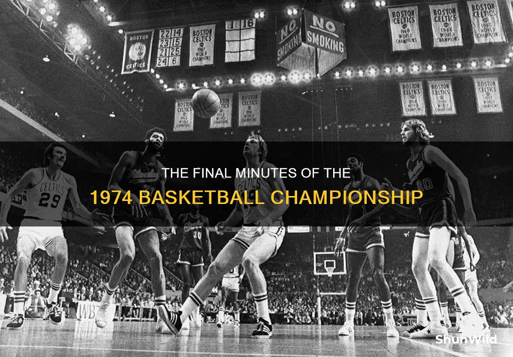 how did the final minutes go in 1974 championship basketball