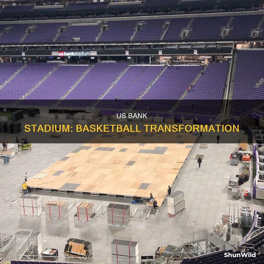 how did us bank stadium change to basketball