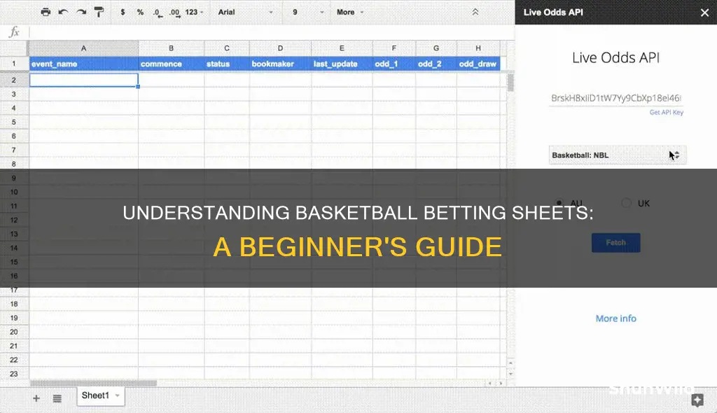 how do basketball betting sheets work