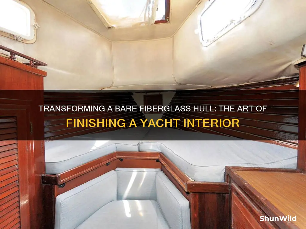 how do boat builders finish a bare fiberglass yacht interior