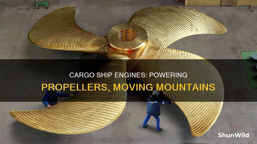 how do boat engines power the propellers in cargo ships