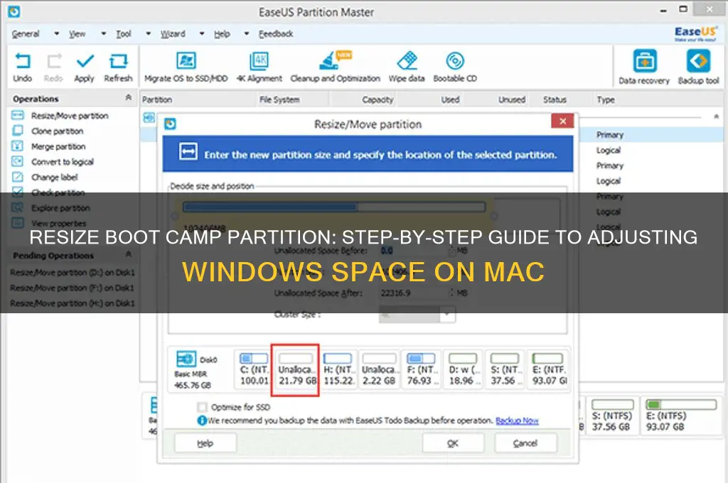 how do i change partition size in boot camp