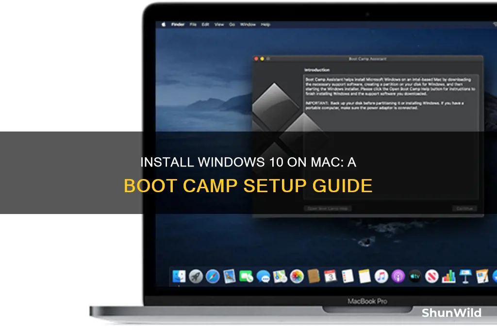 how do i install windows 10 in boot camp