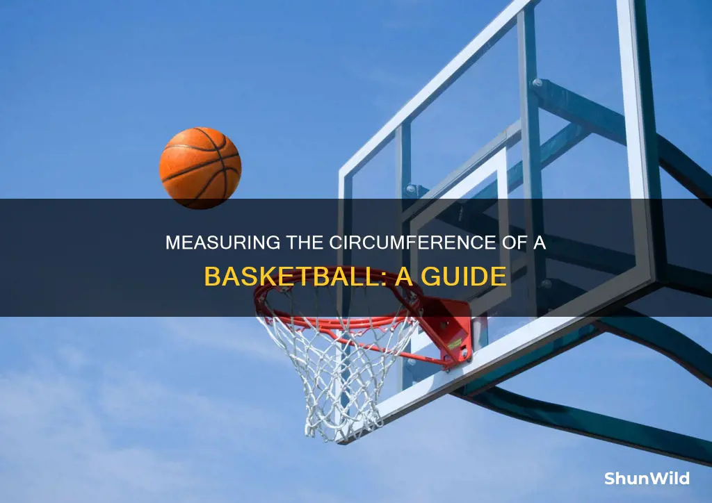 how do i measure the distance around a basketball