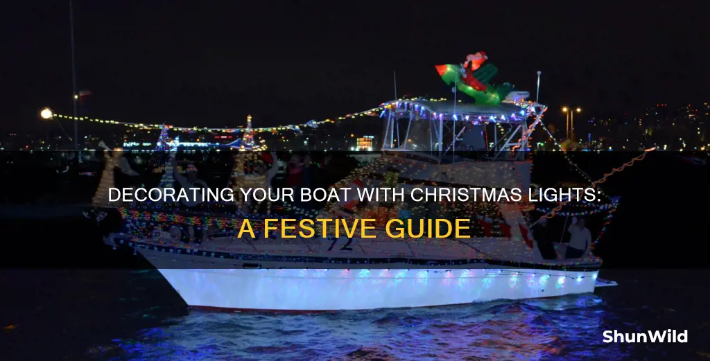 how do I put christmas lights on my boat