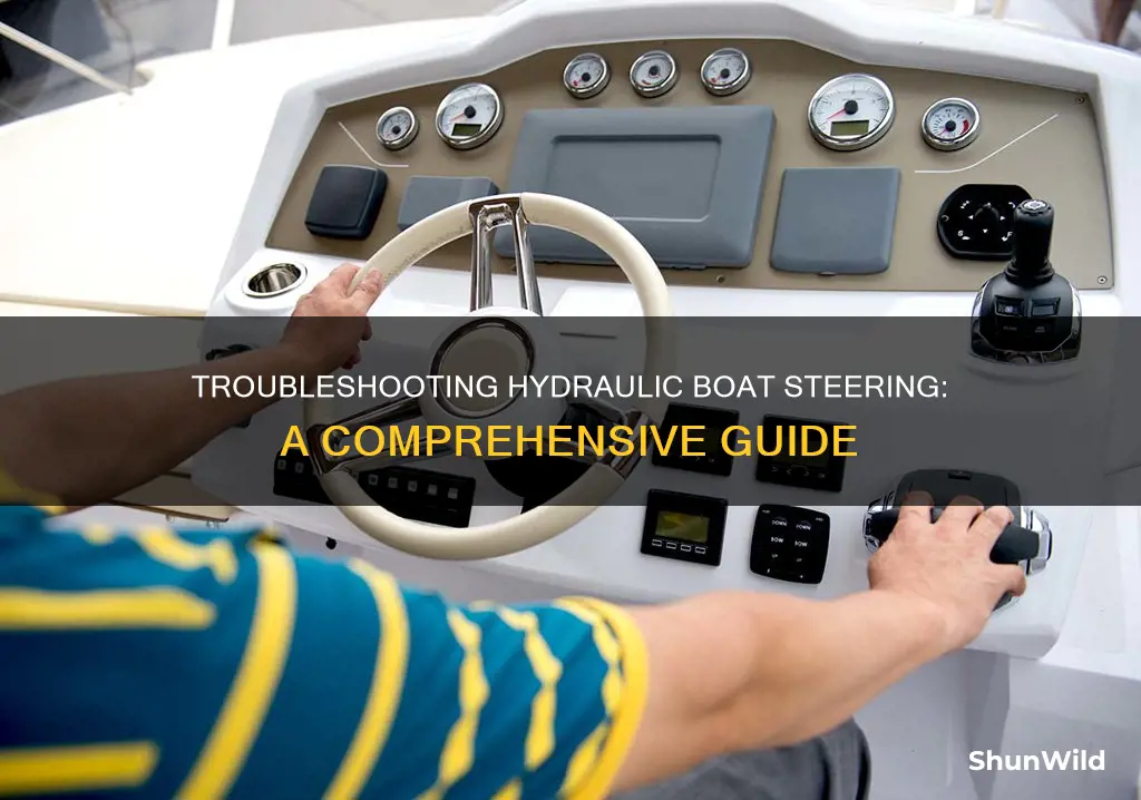 how do I troubleshoot hydraulic steering on a boat work