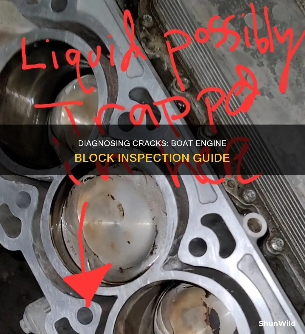 how do know if a boat engine block is cracked