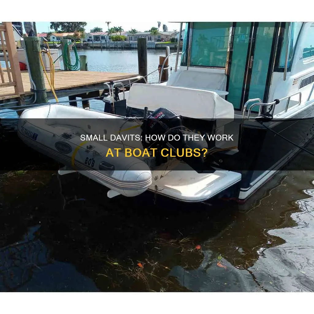 how do small davits work at my boat club
